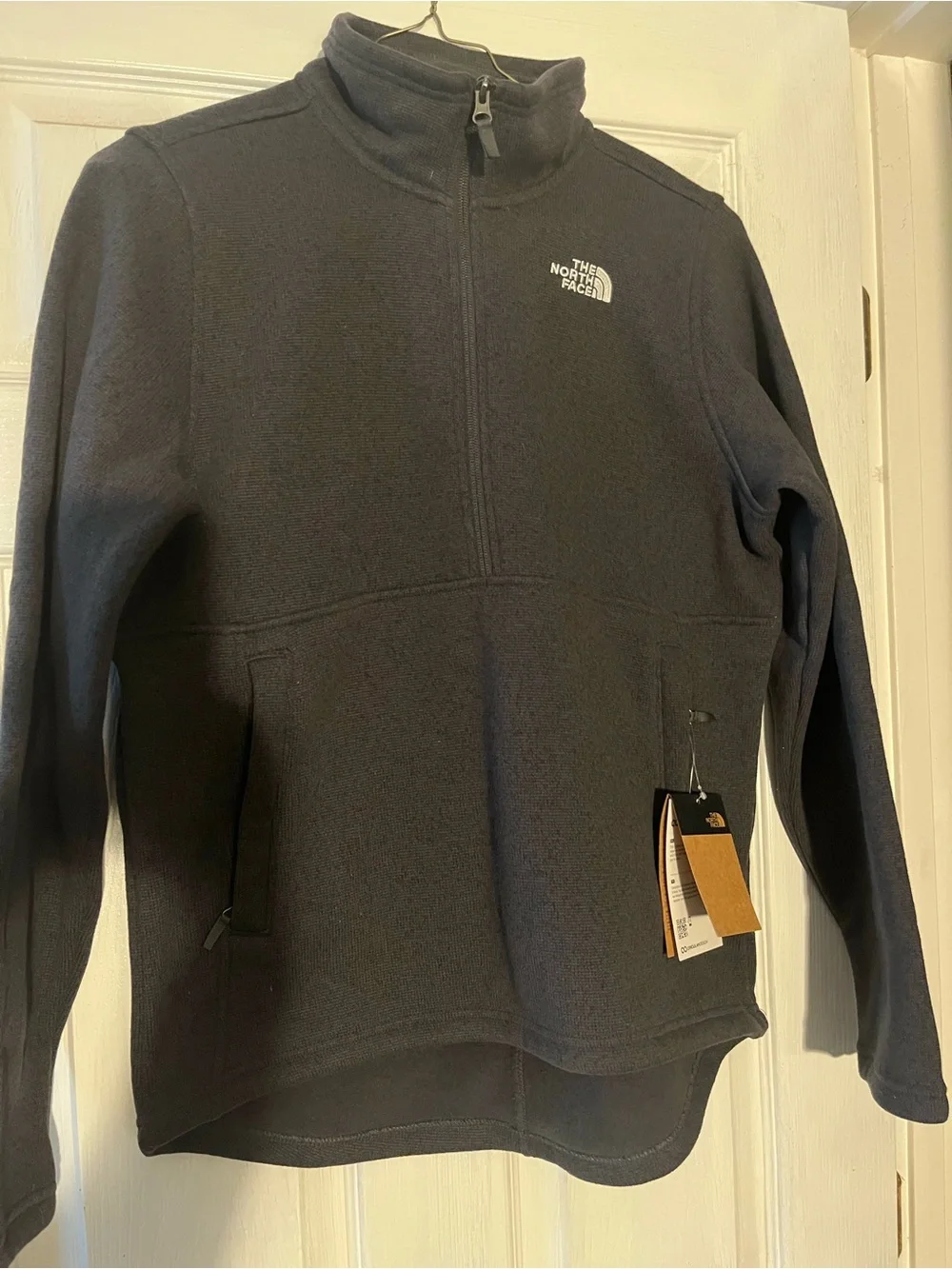 The North Face Unisex Charcoal Black Full-Zip Lightweight Fleece Jacket